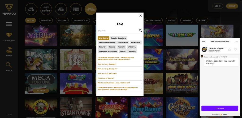 Vegasoo Casino Review | Vegasoo Customer Support